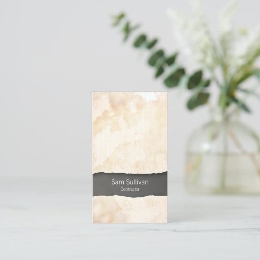契約業者はっきりしたテクスチグランジャ・ビジネス・カード 名刺 (スタンド正面)