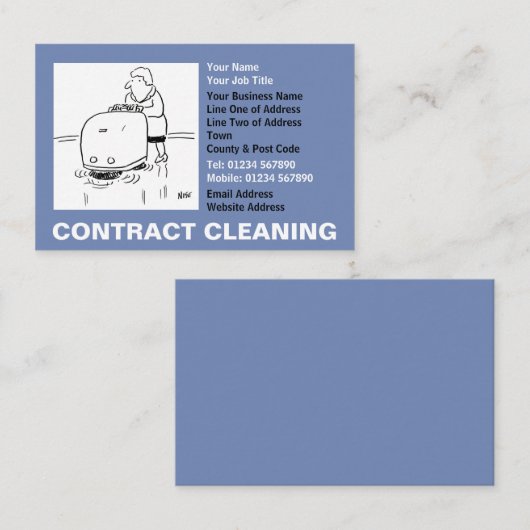 契約清掃の漫画 名刺 (正面/裏面)