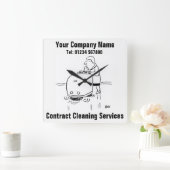 契約清掃サービス スクエア壁時計 (ホーム)