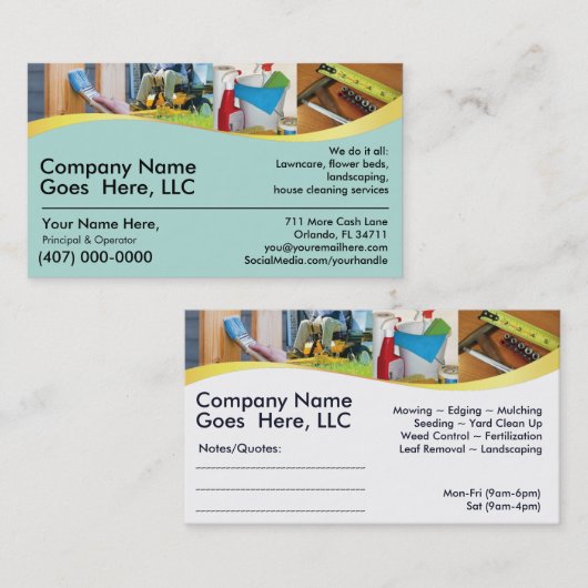 契約社員/手元社員/Do It All/名刺 名刺 (正面/裏面)