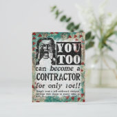 契約者はがき – おもしろいヴィンテージレトロ ポストカード (スタンド正面)