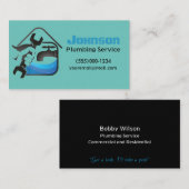契約者給排水衛生設備配管サービスデザイン名刺 名刺 (正面/裏面)