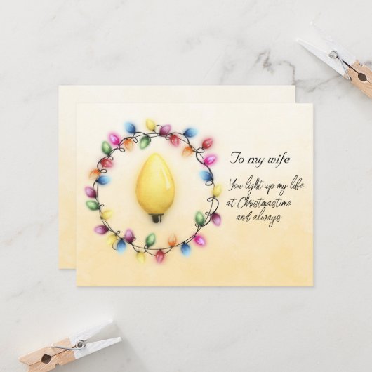 奥さんいつもクリスマスの時間に私の人生を照らす (正面/裏面インサイチュ)