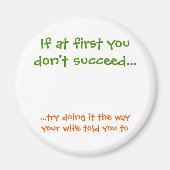 奥さんが冷蔵庫用マグネットに言った通りおもしろい マグネット (正面)