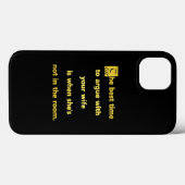 奥さんと喧嘩する最適なタイミングを描いた面白いジョーク Case-Mate iPhoneケース (裏面 (横))