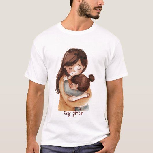 奥さんと娘 Tシャツ (正面)