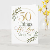 奥さんへの愛を伝える50のこと カード (黄色い花)