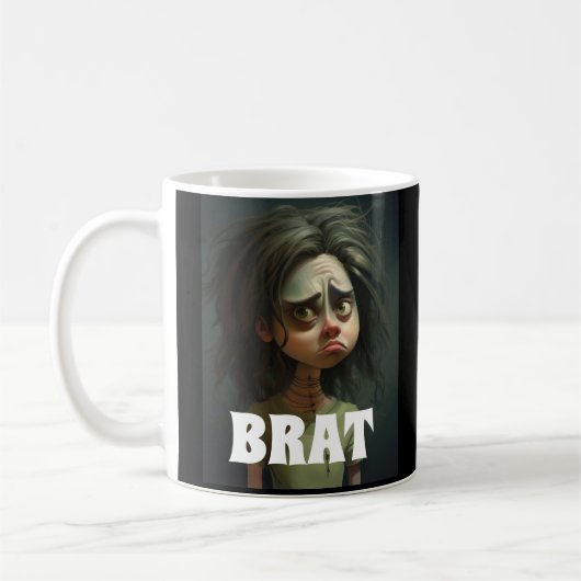 奥さんや彼女への面白いBRATコーヒーマグ コーヒーマグカップ (左)