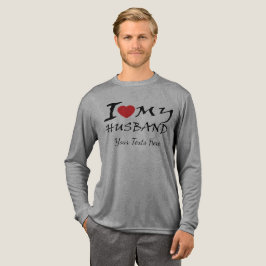 奥さん大好きです 赤いハートのシンボル付き トライブレンドTシャツ