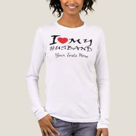 奥さん大好きです 赤いハートのシンボル付き トライブレンドTシャツ