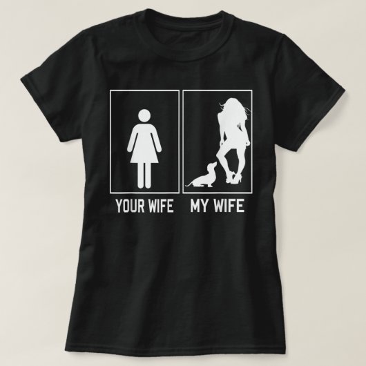 奥さん妻のダッシおもしろいャンド旦那T-Sh Tシャツ (デザイン正面)