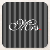 奥さん新婦結婚 スクエアペーパーコースター (正面)