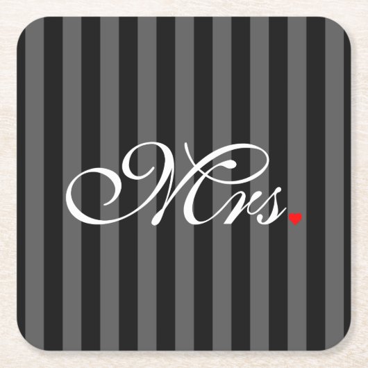 奥さん新婦結婚 スクエアペーパーコースター (正面)