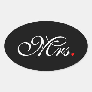 奥さん新婦結婚 楕円形シール