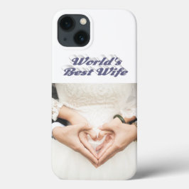 奥さん 写真 グレー iPhone 13ケース