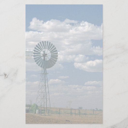 奥地に風車、南オーストラリア 便箋 (正面)