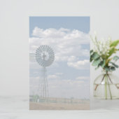 奥地に風車、南オーストラリア 便箋 (スタンド正面)