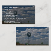 奥地に風車、南オーストラリア 名刺 (正面/裏面)