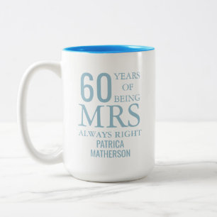 奥様はいつだって正しい 60周年結婚記念日 ツートーンマグカップ