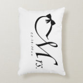 奥様リボン付き アクセントクッション (正面(垂直))