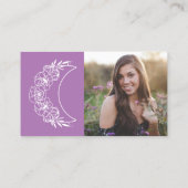 奥深い精神モダンエネルギー三日月写真 名刺 (裏面)