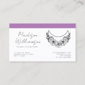 奥深い精神モダンエネルギー三日月写真 名刺 (正面)