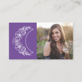 奥深い精神モダンエネルギー三日月写真 名刺 (裏面)