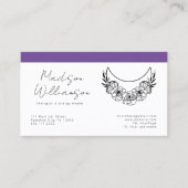 奥深い精神モダンエネルギー三日月写真 名刺 (正面)