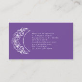 奥深い精神モダンエネルギー三日月写真 名刺 (裏面)