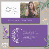 奥深い精神モダンエネルギー三日月写真 名刺