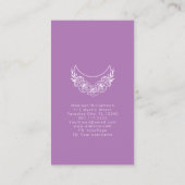 奥深い精神モダンエネルギー三日月写真 名刺 (裏面)