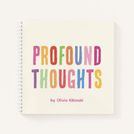 奥深い考えカラフルノート ノートブック