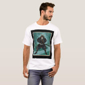 「奥義」Japanese style ink painting T-shirt Tシャツ (正面フル)