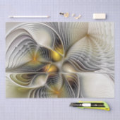 奥行きのある抽象的な3Dフラクタルアート 薄葉紙 (クラフト)