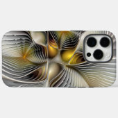 奥行きのある抽象的な3Dフラクタル錯視 Case-Mate iPhoneケース (裏面 (横))