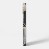 奥行きのある抽象的な3Dフラクタル錯視 iPhoneケース (左側面)