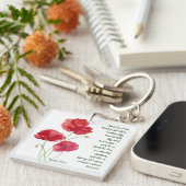 奨励聖なる書物、 経典イザヤポピーガーデンフラワー キーホルダー (正面右)