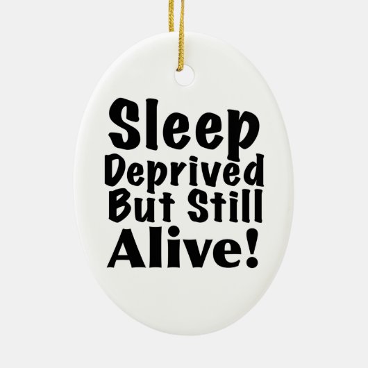 奪い取られる睡眠しかしまだ生きた セラミックオーナメント (裏面)