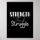 奮闘、成功を通じた強さやる気を起こさせる ポスター (正面)