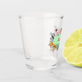 女いけなの子の夜のステッカー ショットグラス (左)