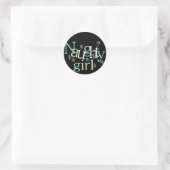 女いけなの子Tシャツとギフト ラウンドシール (バッグ)