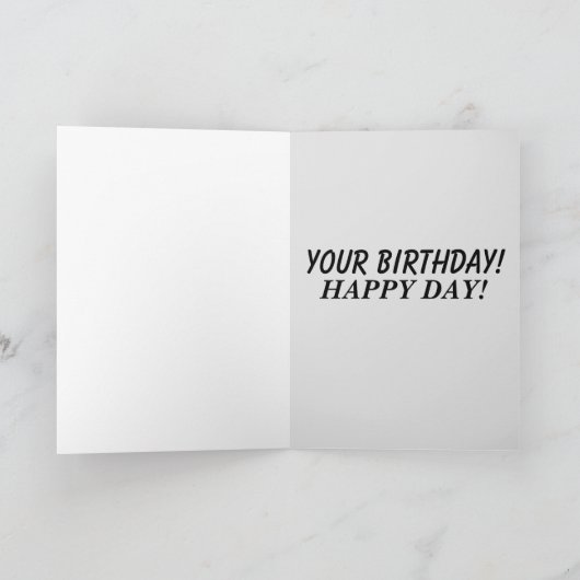 女おもしろいいけな誕生日巨大カード カード (内部)