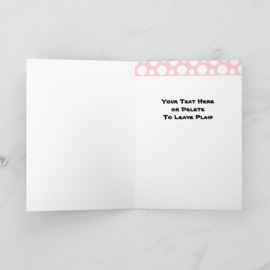 女おもしろいの子から女の子への漫画の牛の動物ありがとう サンキューカード (内部)