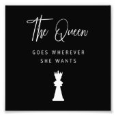 女おもしろいの子が欲しい所へチェスの贈り物 フォトプリント            (正面)