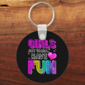 女おもしろいの子が70代80代90代のおもしろいを素晴らし欲しがる キーホルダー (正面)