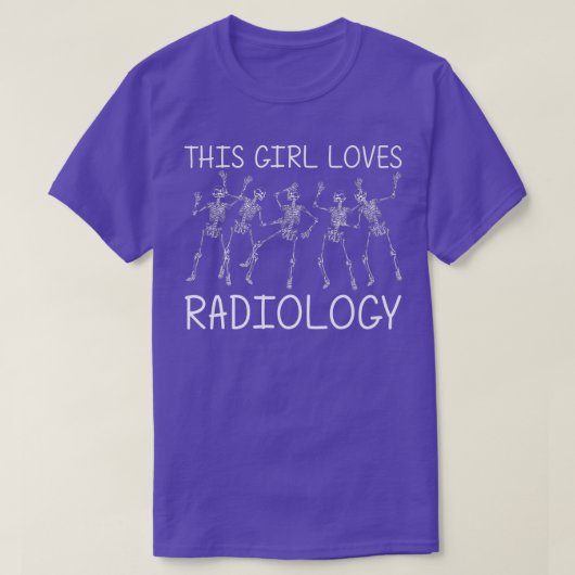 女おもしろいの子のための放射線学Skeleton X ray Docto Tシャツ (デザイン正面)