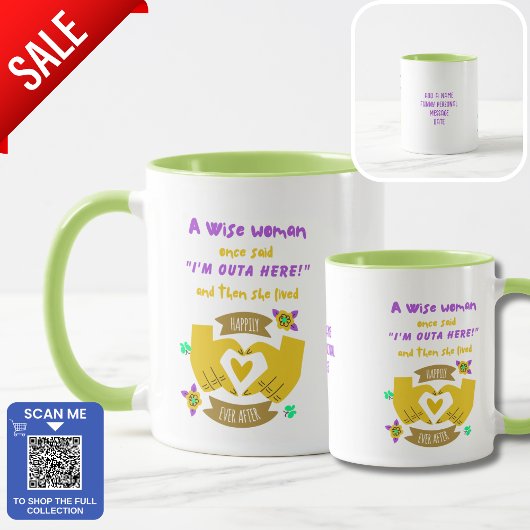 女おもしろいの子の同僚かわいい新しい退職離れ マグカップ