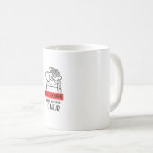 女おもしろいの子の問題衣服 コーヒーマグカップ (正面右)