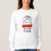 女おもしろいの子の問題衣服 スウェットシャツ (正面)