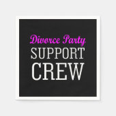 女おもしろいの子の夜のサポートクルー離婚パーティー スタンダードカクテルナプキン (正面)